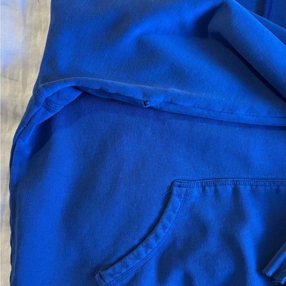 Blue Distressed Sweatshirt, XL - Picture 6 of 6